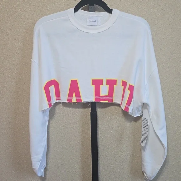 NWT Out From Under (UO) Beach Vibes Long Sleeve Crop Sweatshirt Small - Picture 4 of 9